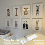 36 Pairs Picture Hanging Strips Heavy Duty, Hanging Pictures Without Nails, Picture Hanger Damage Free No Nails Refill Adhesive Poster Strips