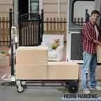 RedSwing Hand Truck Dolly Foldable,Folding Convertible Hand Truck with 4 Wheels,2 in 1 Heavy Duty Dolly Cart for Moving Luggages,Garage,Home,500 Lbs