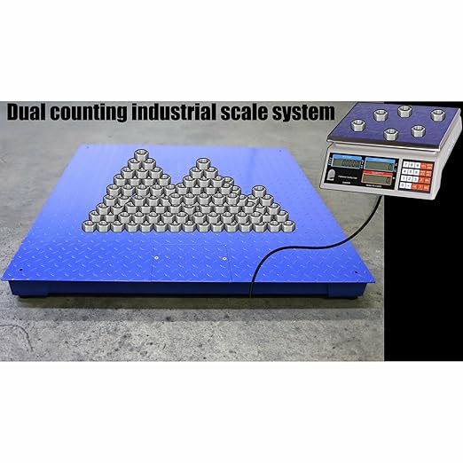 Liberty Scales LS-700-DC Dual Counting Smart Weighing Scale Systems, Size 36" x 36" (3' x 3') - C-Scale 6 lb x .0002 lb/Floor Scale 1000 lb x .2 lb