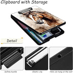 Clipboard with Storage, High Capacity Plastic Storage Clipboard with Pen Holder for for Women Teachers Work, School & Office Supplies, Cute Pattern Decorative Clipboards, Horse