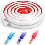 157 Inch Self-Adhesive TV Cable Hider, Home Audio Flexible Wire Cord Management, RG6 Coaxial Cable Raceways, HDMI Cable Cord Hider, White (4m)