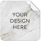 100 Custom Vinyl Stickers - Upload Your own Image, Text, Design, Logo - Personalized Logo Labels for Handmade, Packaging, Bottle, Jars, Candle, Brand Stickers (Gold Marble, 1.5x1.5 Square)