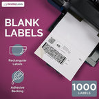NextDayLabels – 8-1/2" x 5-1/2" Rectangular Sticker Labels for Printer - White Laser/Inkjet Printer Labels Return Address Labels Shipping Label Stickers (500 Sheets, 2 Per Sheet, 1000 Labels)