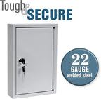 BankSupplies STEELMASTER 30 Key Cabinet | Single Lock Control Key Box | Welded 22 Gauge Steel Construction | Scratch Resistant | Write-On Key Tags for Easy Identification