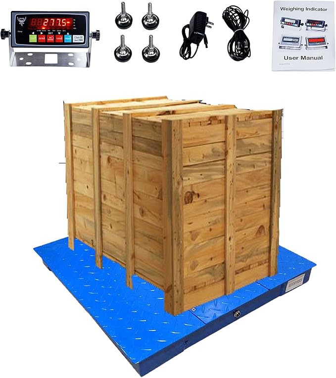 Industrial Floor Scale, 48" x 72", 10000LB/1LB, PEC Focus on Industry for 60 Years