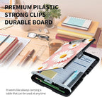 Clipboard with Storage High Capacity Plastic Nursing Clipboards with Pen Holder File Folder Storage Box Clipboard with Heavy Duty Clips for Teacher,Doctor,Offices-Pink Daisy