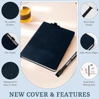 8.4" x 6" Portable White Board Dry Erase Notebook, PU Leather Shell Double Sided Folding Whiteboards with 3 Pens, Small Travel Dry Erase Board for Study, Meeting, Planning,doodling,Gift for Child