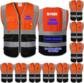 BeautyWill Custom Safety Vest Customized Logo Class 2 High Visibility Reflective Vest with Pockets Construction workwear