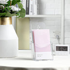 Yookeer 20 Pieces Brochure Holder Stand Acrylic Pamphlet Holder 4x7.9 Inches Wall Mount/countertop Clear Plastic Trifold Rack Display Stand for Vendors, Brochure, Trifold, Magazine, Pamphlet, Booklets