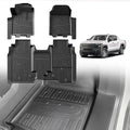 TripleAliners Floor Mats All Weather Liners Compatible with 2024 2025 2026 Chevrolet Silverado EV WT Version Accessories 1st & 2nd Row Full Set Floor Liners TPE Heavy Duty Custom Fit Car Mats