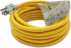 25 ft Outdoor Extension Cord Waterproof - 14 Gauge Heavy Duty Extension Cord 25 ft - Lighted Outdoor Extension Cords with Multiple Outlets - Watts Wire - 25' Grounded - extensiones electricas