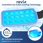 REVIX Ice Pack for Injuries Reusable, 45-Minute Long-Lasting Cold Pack for Knee, Shoulder, Back with Ice Grid Gel Design, Reusable Gel Ice Wrap, Universal Use for Elbow, Calf, Hip, Tight, 14 × 7"