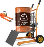 Hydraulic Material Lift Pallet Truck 441 lbs Manual Winch Stacker 36" Max Lift Height, Lift Table Cart