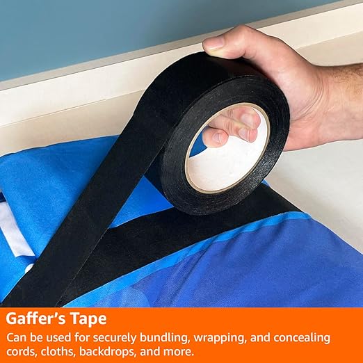 Amazon Basics No Residue, Non-Reflective Gaffers Tape - 2 inch x 90 feet, Black