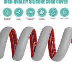 Floor Cord Cover Self Adhesive Cord Hider,20FT Cable Management, Extension Strip Protector for Wires, Prevent Cable Trips for Offices, Gyms, Exhibitions Cavity:0.39"(W) x 0.27"(H) Gray