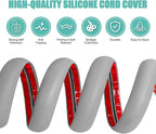 Floor Cord Cover Self Adhesive Cord Hider,10FT Cable Management, Extension Strip Protector for Wires, Prevent Cable Trips for Offices, Gyms, Exhibitions Cavity:0.3"(W) x 0.28"(H) Gray
