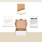 Shipping Boxes, 7x5x2 Inches, White Corrugated Cardboard Literature Mailer, Set of 25