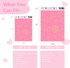 Thank You Poly Mailers 14.5x19 Inch 50 Pcs - Heart Printed Shipping Bags, 2.4mil Thickness, Waterproof and Tear Resistant Mailing Envelopes, Self-Sealing Packaging Bags for Clothing