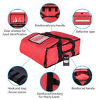 Pizza Bag, Thermal Pizza Delivery Bags Insulated Food Delivery Bag Professional Pizza Warmer Carrier Bags Moisture Free Hold Up to 4-16" or 3-18" (Red, 20"X20"X9")