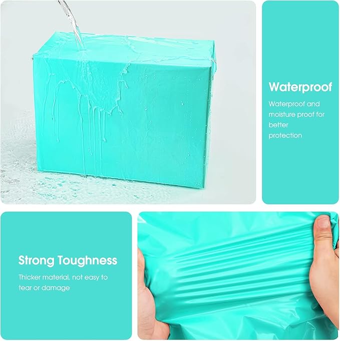 Metronic Poly Mailers 24x24 300Pcs Large Shipping Bags for Clothes Plastic Mailers Strong Self Seal Adhesive Shipping Envelopes for Small Business Tear-resistant Mailer Bags Mailing Envelopes in Teal