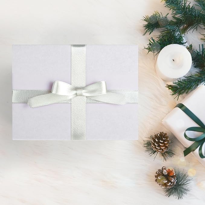 CRUGLA 8x6x6 White Shipping Boxes Set of 6, White Corrugated Cardboard Boxes for Small Business Shipping Mailing Packing