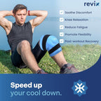 REVIX 20‘’ XXXL Knee Ice Pack Wrap Around Entire Knee, Extra Large Ice Pack for Leg Discomfort Reducing, Cold Compress Therapy, Reusable Ice Wraps for Back, Shoulder Relaxation, Post-Workout Recovery