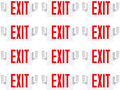 Sunco 12 Pack Exit Signs With Emergency Lights, Two Adjustable LED Lights With Backup Battery, Red, 94V-0 Fire Resistant, 120-277V, Wall Or Ceiling Mount, Commercial Grade UL.