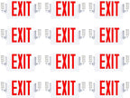 Sunco 12 Pack Exit Signs With Emergency Lights, Two Adjustable LED Lights With Backup Battery, Red, 94V-0 Fire Resistant, 120-277V, Wall Or Ceiling Mount, Commercial Grade UL.