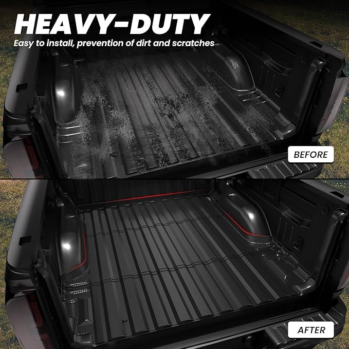 Lasfit Truck Bed Mat for Chevrolet Chevy Colorado/GMC Canyon 2015-2022, Only Fit 5FT Bed, Vehicle Bed Mat Custom Fit Flush All Weather Protection TPE Pickup Car Bed Liner
