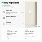 Greenvelly Metal Garage Storage Cabinet with 2 Doors and 4 Adjustable Shelves, 72”H Steel Lockable Storage Cabinet,Tall Metal Cabinet Locking File Cabinet for Office,Home, Garage, Gym, School