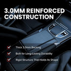 LINTRU Car Registration and Insurance Holder Trifold, Oversized Fit with Reinforced Construction, Matte PU Leather Vehicle Glove Box Organizer for Documents, Car Accessories for Men and Women