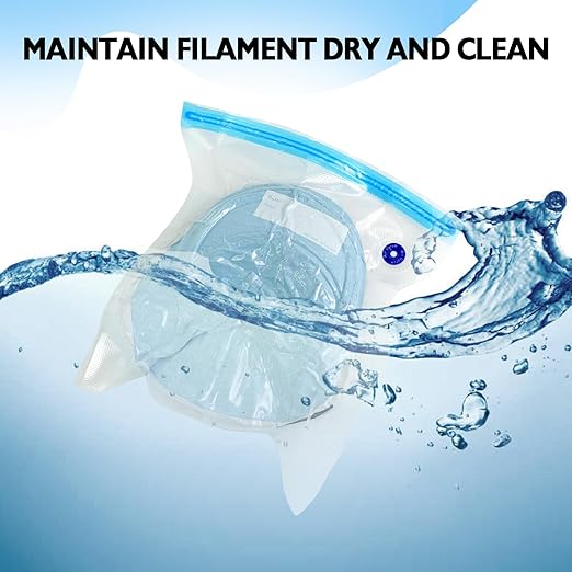 100 Pcs 3D Filament Storage Bags 13.4 x 11.8 Inch Reusable 3D Printer Filament Storage Bags and Humidity Indicator Cards Vacuum Sealed Kit with sealed bag clips pen pump for Keeping Files Dry