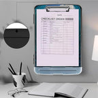 Clipboard with Storage,Heavy Duty Plastic Storage Clipboard with Low Profile Clip,Teacher Must Haves,Office Supplies,Dolphins Ocean