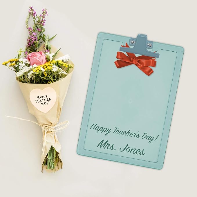 Acrimet Clipboard Letter Size A4 (13 3/8” x 9 7/16”) Premium Metal Clip with Side Rulers (Plastic) (Green Color) (6 Pack)