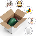 Shipping Boxes for Small Business, White 40 Pack 7x5x5 Inch Corrugated Cardboard Boxes for Packaging, Mailing, Storage