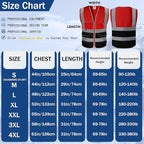 BeautyWill 10/20 Pack Custom Logo Safety Vest,Bulk High Visibility Class 2 Reflective Work Vests