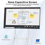 TIBURN Flip Board 55" S2 Smart Board, 4K UHD Smart Whiteboard with TIBURN HQ Eyes S2 Auto Framing Camera, Rotating Adaptive Smart Board, Digital Board for Home and Business with Stand