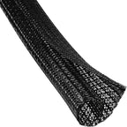 3/4" 25ft Expandable Braided Cable Sleeve Split Wire Loom Tubing – Pet-Proof Cord Protector for USB, Power Cords, Audio/Video Cables – Durable Wire Management Sleeving Black