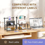 Label Holder for Rolls and Fan-Fold Labels, Sturdy Thermal Sticker Holder for Desktop Thermal Printer, Shipping Label Sticker Dispenser for Home, Office, and Small Businesses
