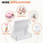 PATIKIL 6 x 4 x 1.6 Inch Shipping Boxes, 30 Pack Color Corrugated Cardboard Box Cute Carton Boxes Literature Mailer for Mailing Packaging Small Business Gift Storage, White