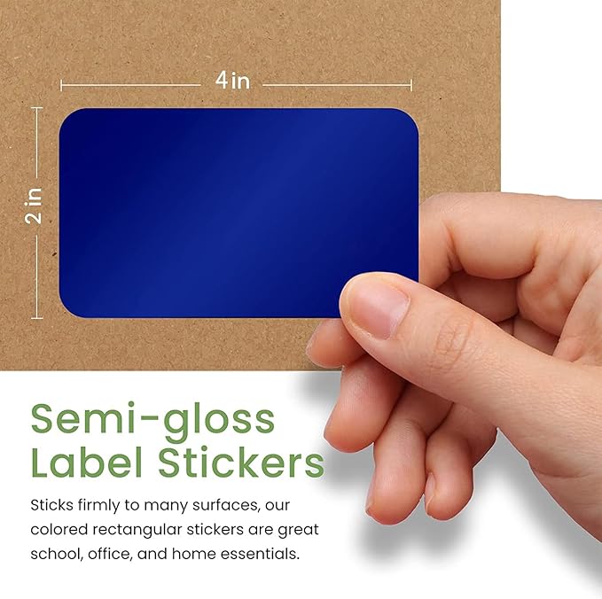 4" x 2" Blank Stickers to Write On Name Tags Color-Coding Labels for Moving, and Storage Boxes, 324 Labels (Light Blue) by Royal Green