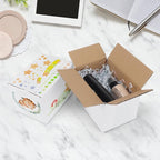 6x4x4 Shipping Boxes Set of 40, White Corrugated Cardboard Box for Small Business Mailing