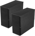 Lineco Archival Document Storage Box with Metal Edge, Acid-Free Black Boxboard, Organize and Store Files, Prints, Photos, Letter-Sized Case 12.5" x 10.5" x 5" Wide, Pack of 2