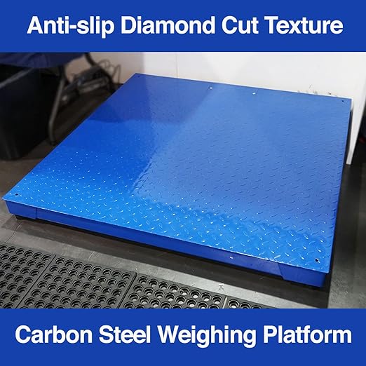 FS Series Professional Grade Steel Floor Scale - Heavy-Duty Pallet Scale with Indicator for Warehouse Shipping and Heavy Duty Industrial Weighing - 10000x1lb - 48 x 48