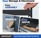 HOMEDANT 5-Tier Laminated Boltless Heavy Duty Metal Shelving Unit Adjustable Garage Storage Utility Rack Shelves Organization Multipurpose Shelf Warehouse Industrial (4, (M) 35.9" W, Black)