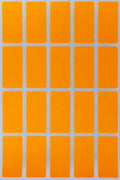 Royal Green Rectangular Color Labels 1.57 inch x 0.75 inch - Rectangle Color Coding Stickers in Neon Orange (40mm x 19mm) - 100 Pack