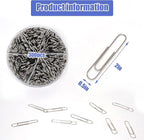 Large Paper Clips,Jumbo Paper Clips,2Inch Paper Clip Large Size, 300 Pcs Smooth Big Paperclips for Office Supplies Sliver