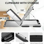 Clipboard with Storage High Capacity Plastic Nursing Clipboards with Pen Holder File Folder Storage Box Clipboard with Heavy Duty Clips for Teacher,Doctor,Offices-Animals Dog Paws Galaxy