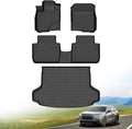 Hutisya-Floor Mats & Cargo Liner Set Fit for Honda HR-V 2023-2026 & HR-V Hybrid 2023-2026 All Weather Protection Anti-Slip & Durable TPE Full Set Liners Automotive Accessories-Black