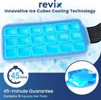 REVIX 45-Minute Long-Lasting Gel Ice Packs Reusable with Ice Grid Gel Design, Soft Cold Packs for Knee & Back with Adjustable Strap, Cold Compression Therapy for Enhancing Comfort, 14 × 7", 2 Packs